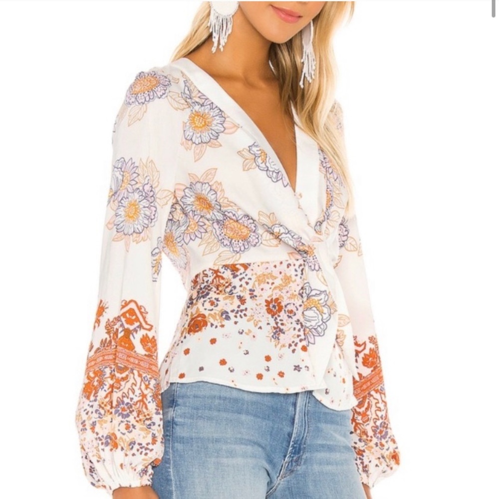 NWOT Free People, Run Free Blouse